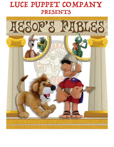 Image of Aesop's Fables poster with puppets