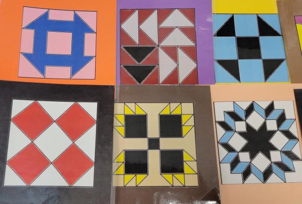 Quilt squares made of paper.