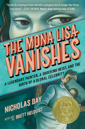 The Mona Lisa illustrated in cool tones.