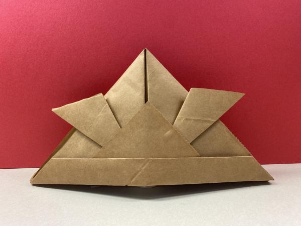 Origami of Samurai helmet 