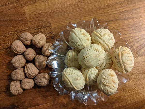 flat lay of walnuts